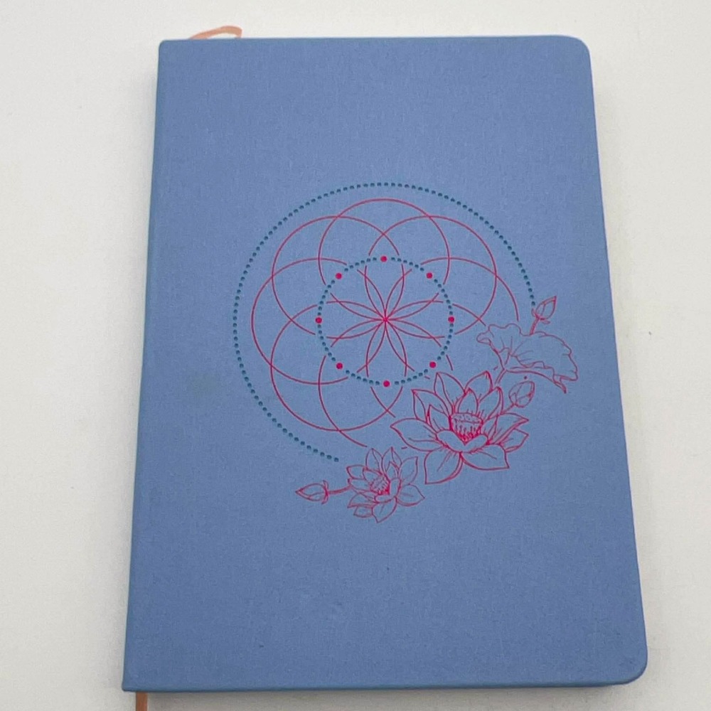 Insights Meditation Journal Blue Lotus Mandala Guided‎ Practice Tracker Notebook